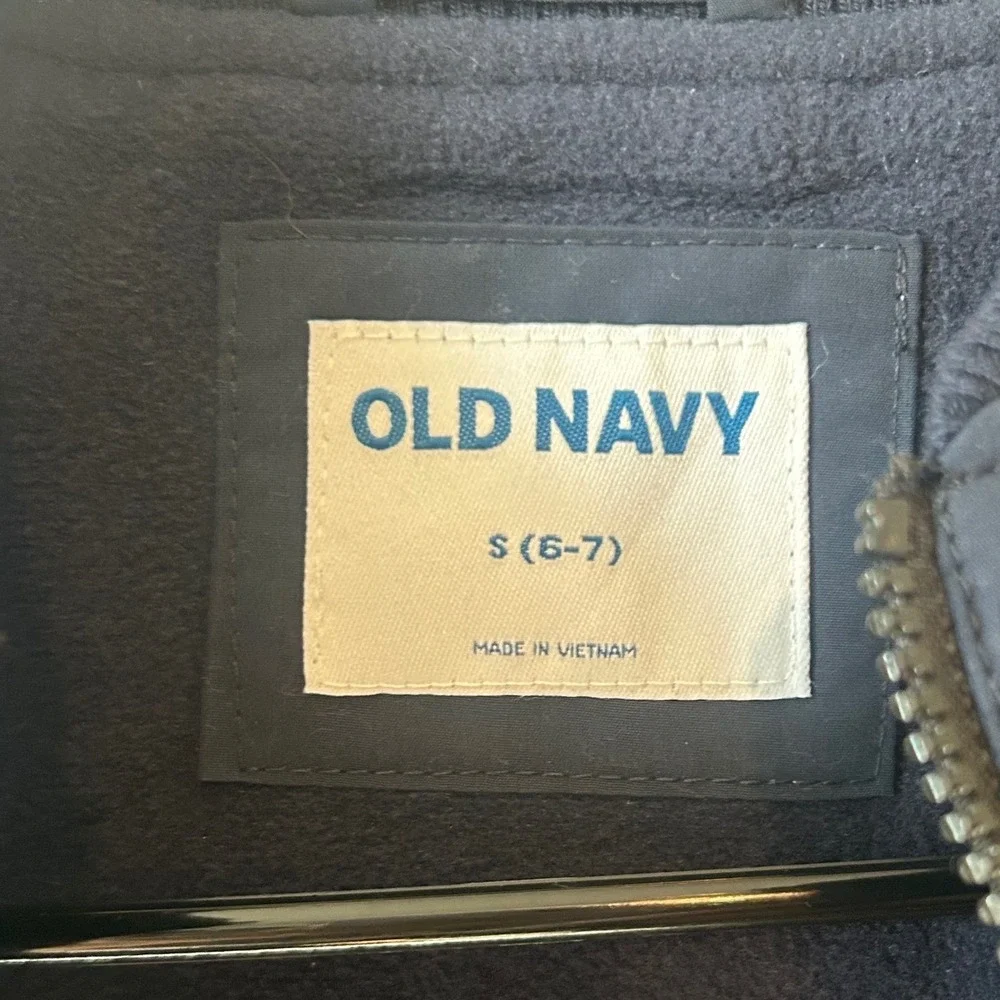 Old Navy Quilted Puffer Vest Navy‎ Blue Kids Size S 6 7 Outerwear Zip Up